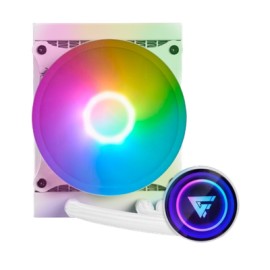 Game Factor LQG501 Enfriamiento Líquido para CPU RGB, 1x 120mm, 0 - 1500RPM, Blanco