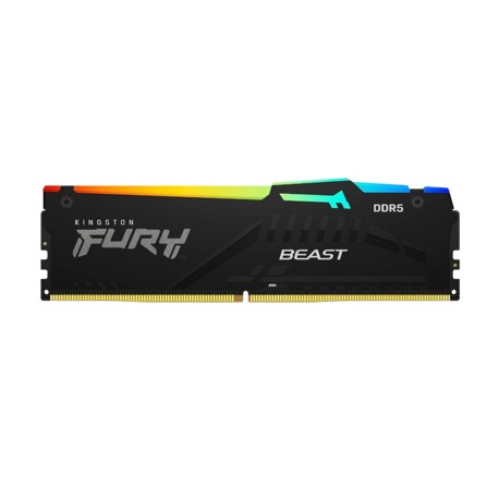 Kit Memoria RAM Kingston FURY Beast RGB DDR5, 5200MHz, 32GB (2 x 16GB), Non-ECC, CL40, XMP