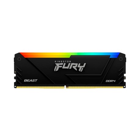 Kit Memoria RAM Kingston FURY Beast RGB DDR4, 3200MHz, 16GB (2 x 8GB), Non-ECC, CL16, XMP