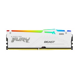 Kit Memoria RAM Kingston FURY Beast RGB DDR5, 5600MHz, 32GB (2x 16GB), Non-ECC, CL40, XMP, Blanco