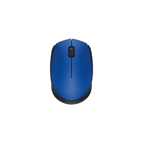 Mouse Ergonómico Logitech Óptico M170, Inalámbrico, USB, 1000DPI, Negro/Azul