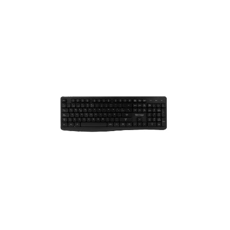 Teclado Vorago KM-200 V2, Inalámbrico, USB-A, Negro (Español)