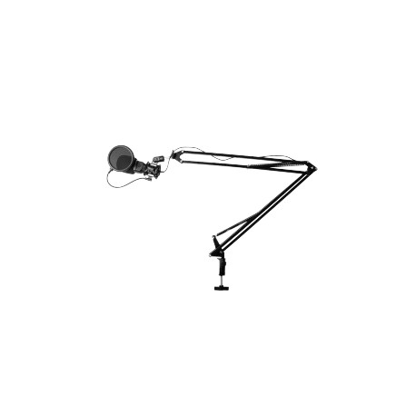 Game Factor Brazo para Micrófono Flexible con Clip Para Escritorio MAG500,hasta 2KG, Negro
