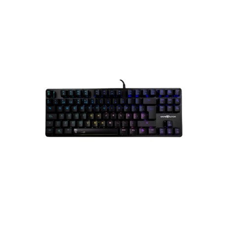 Teclado Gamer Game Factor KBG500 RGB, Teclado Mecánico, Switch KRED Red, Alámbrico, Negro (Español)