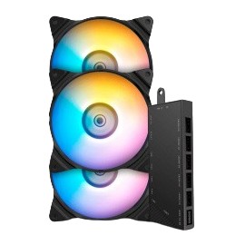 Ventilador Munfrost Solar Wind Kit ARGB, 120mm, 1100RPM, Negro - 3 Piezas, Incluye HUB