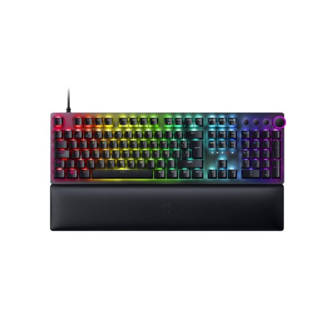 Teclado Gamer Razer Huntsman V2 RGB, Switch Óptico Clicky Purple, Alámbrico, Negro (Español)