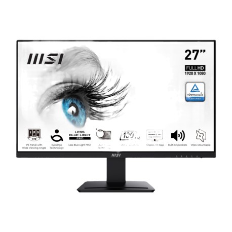 Monitor MSI PRO MP273A LED 27", Full HD, 100Hz, FreeSync, HDMI, Bocinas Integradas (2x 6W), Negro