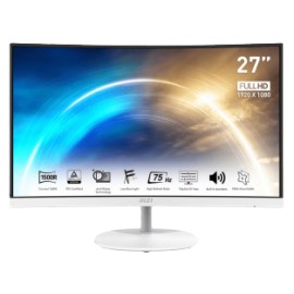 Monitor Curvo MSI Pro MP271CW LED 27", Full HD, 75Hz, HDMI, Bocinas Integradas (2 x 2W), Blanco