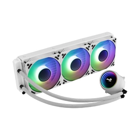 Aerocool Mirage L360 White ARGB Enfriamiento Liquido, 3 x 120mm, 600 - 2300RPM